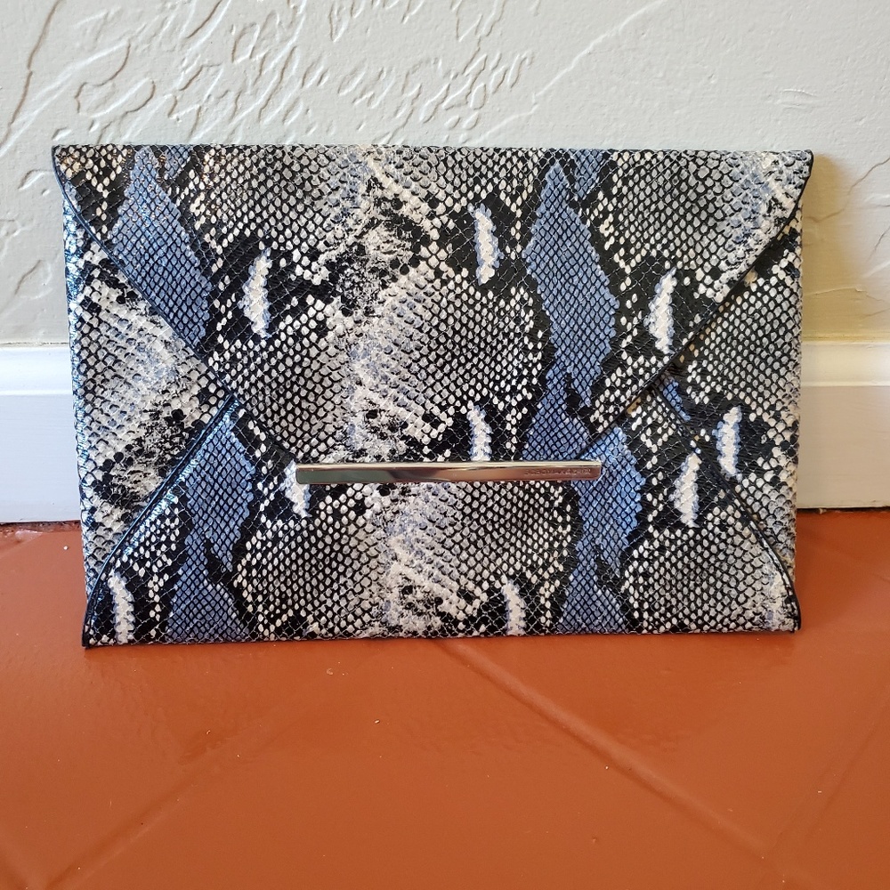 BCBGMaxAzria Snake Envelope Clutch